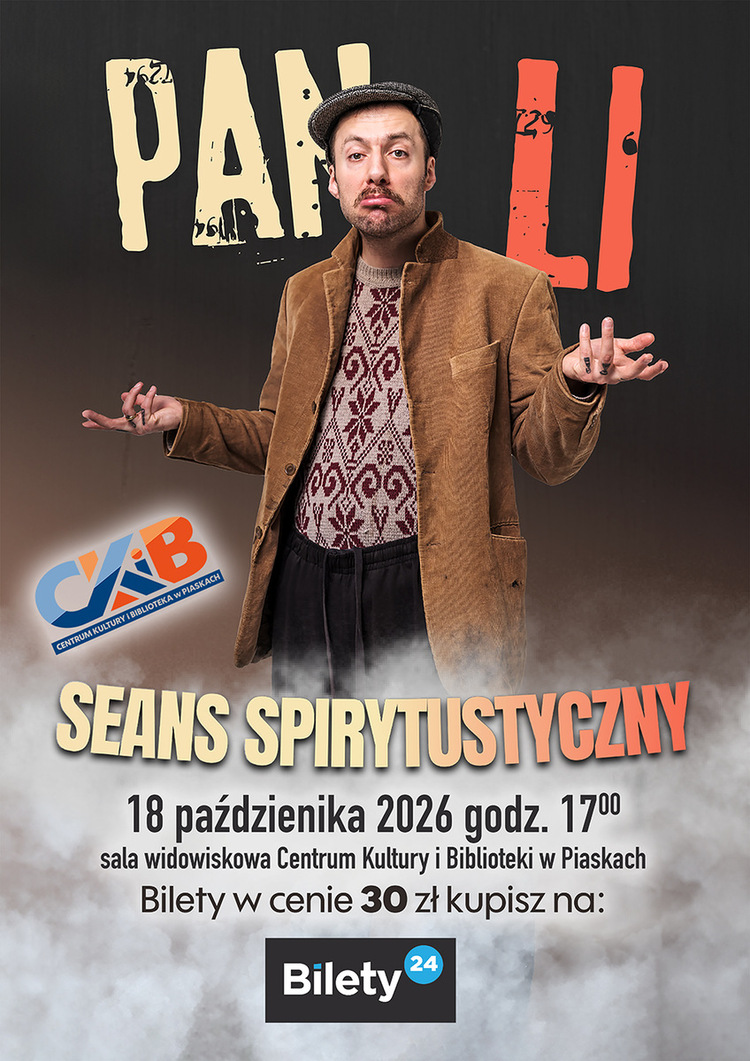 Plakat informujący o spektaklu.