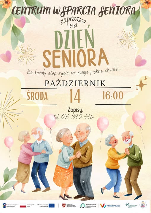 plakat informujący o Dniu Seniora