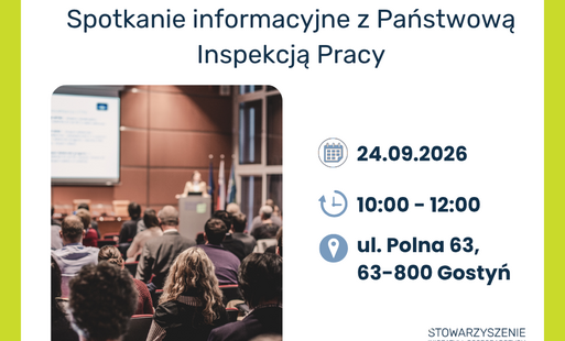 Plakat informujący o szkoleniu