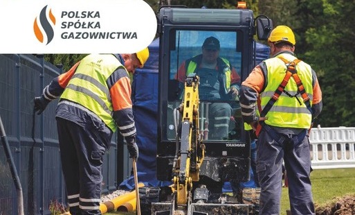 Osoby pracujące przy budowie gazociągu.